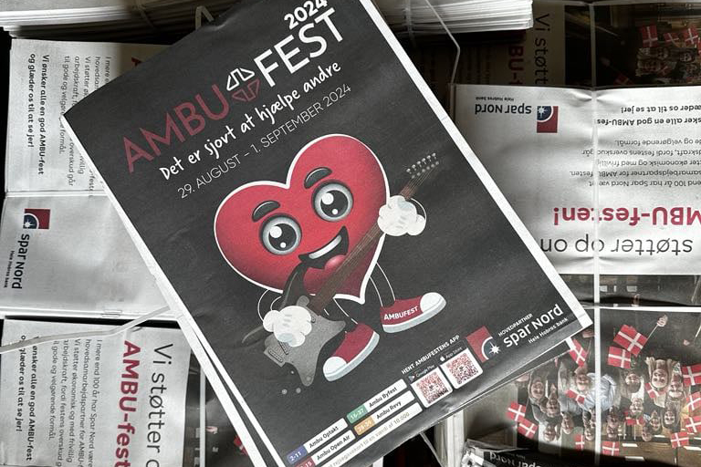Ambufest avis — tryk og layout