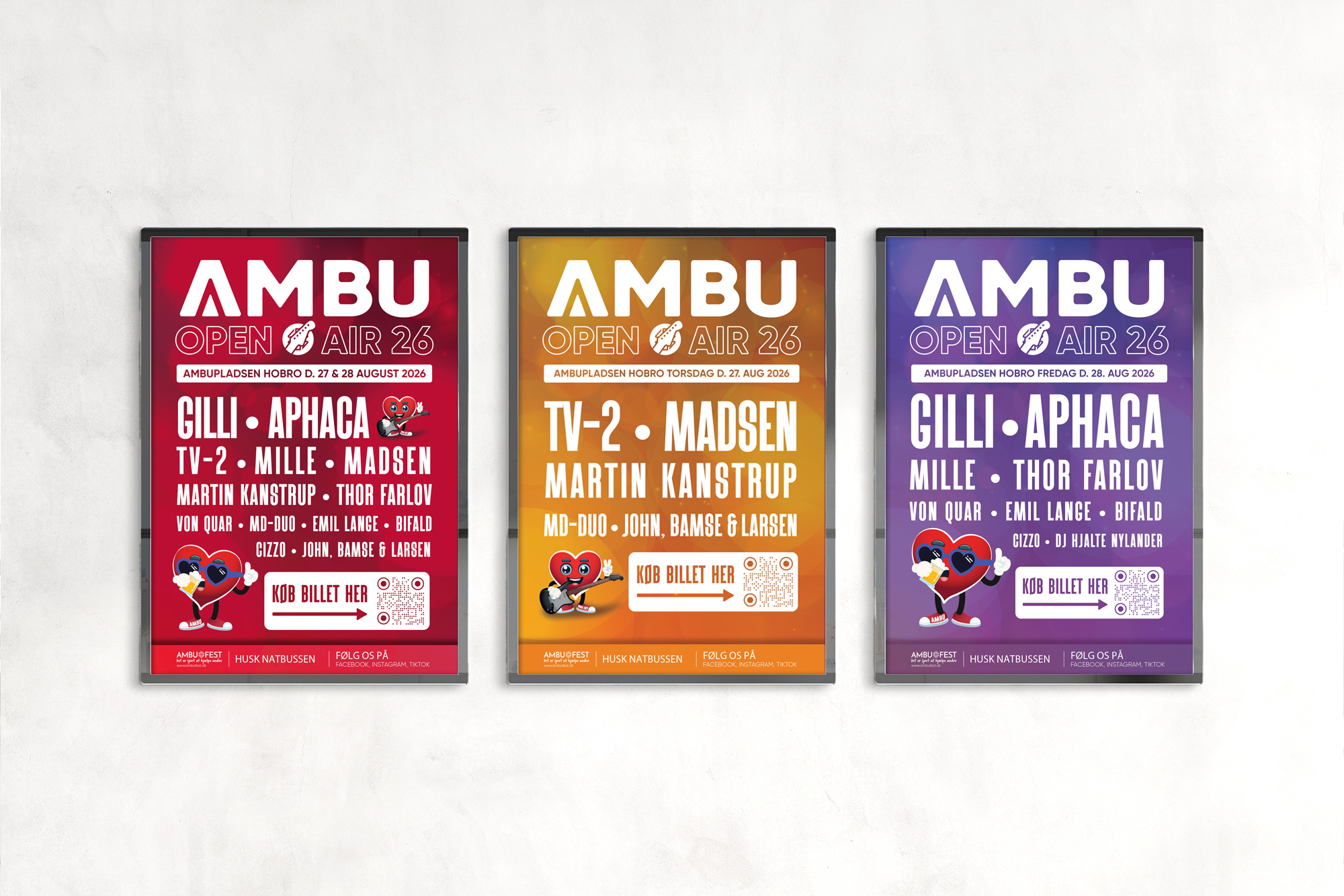 Ambufest festivalplakater — grafisk design